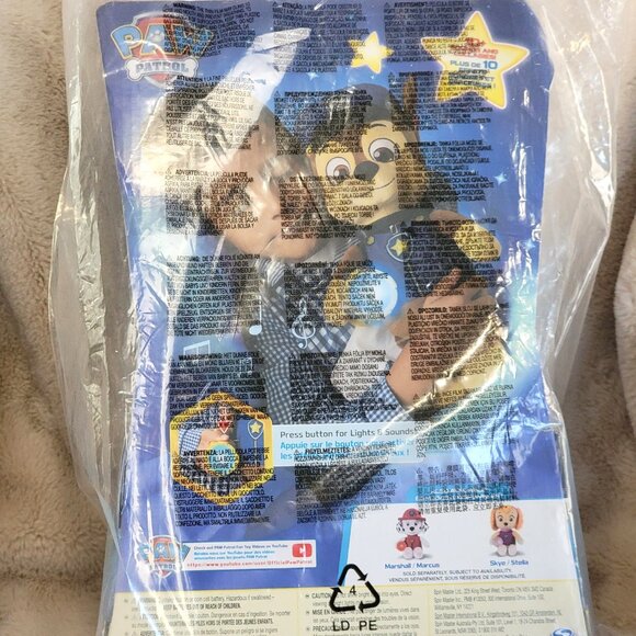 Paw Patrol Snuggle Up Chase Plush Light Up Talking Toy 10+ Sounds NWT - Picture 7 of 10